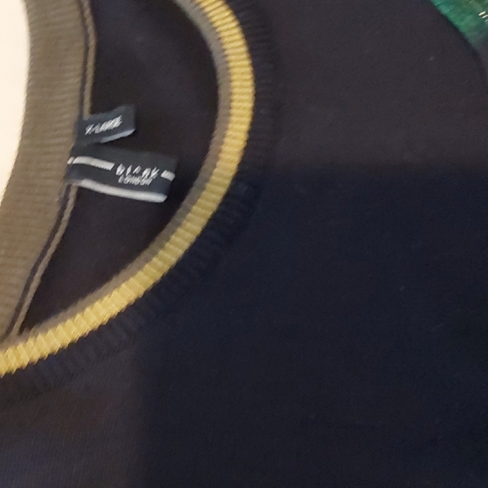 Anthropologie Blank London. Festive Black  Sweater with Patterned Sleeves. XL - Picture 4 of 8